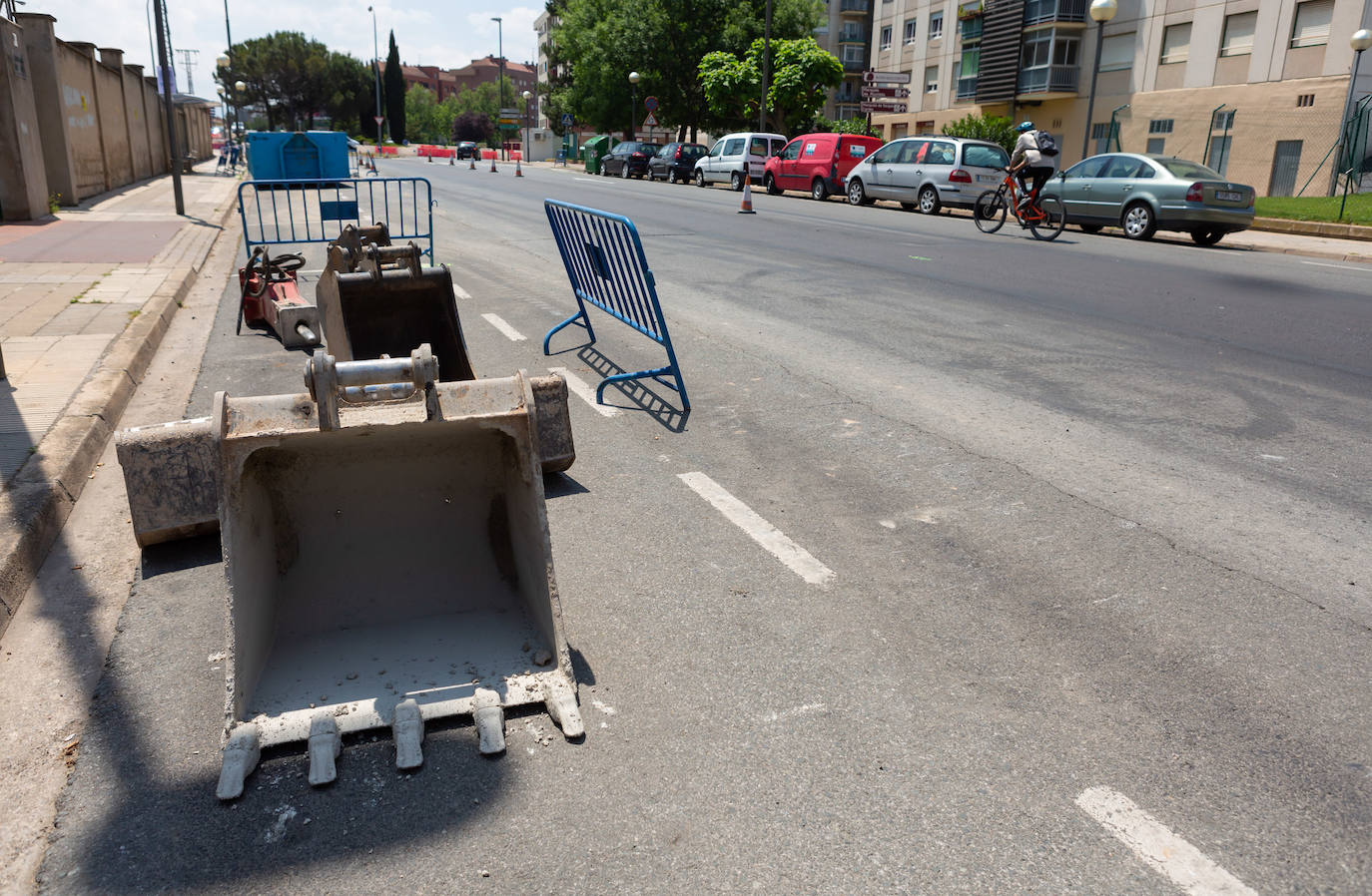 Fotos: El estado de las obras del Eje ciclista Los Lirios-El Cubo en Logroño