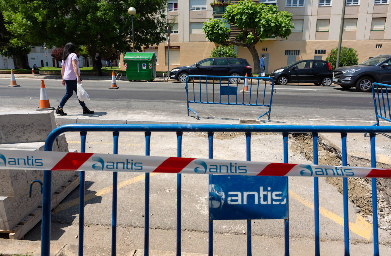 Fotos: El estado de las obras del Eje ciclista Los Lirios-El Cubo en Logroño