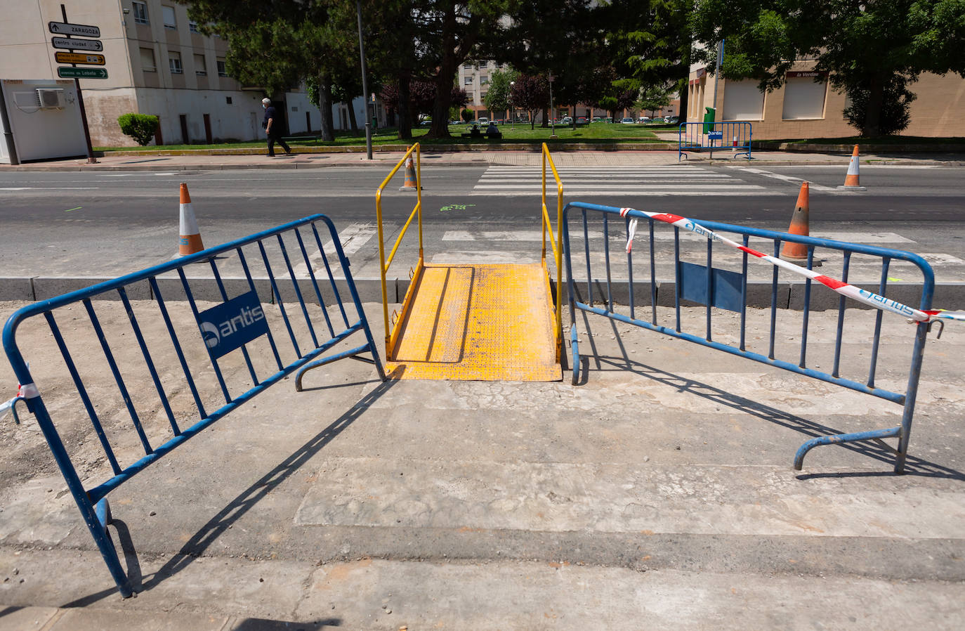 Fotos: El estado de las obras del Eje ciclista Los Lirios-El Cubo en Logroño