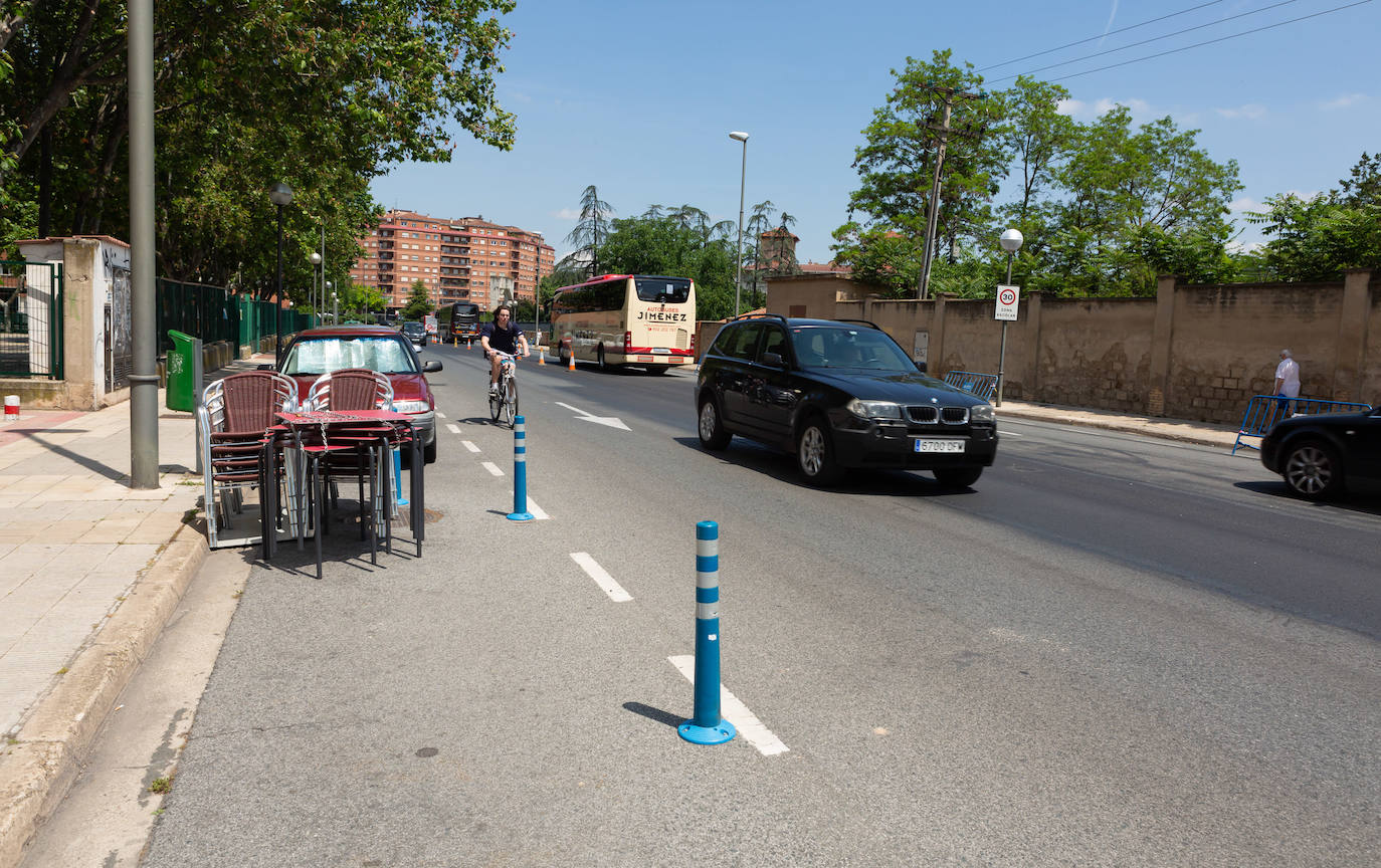 Fotos: El estado de las obras del Eje ciclista Los Lirios-El Cubo en Logroño