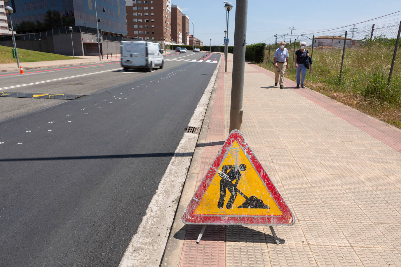 Fotos: El estado de las obras del Eje ciclista Los Lirios-El Cubo en Logroño