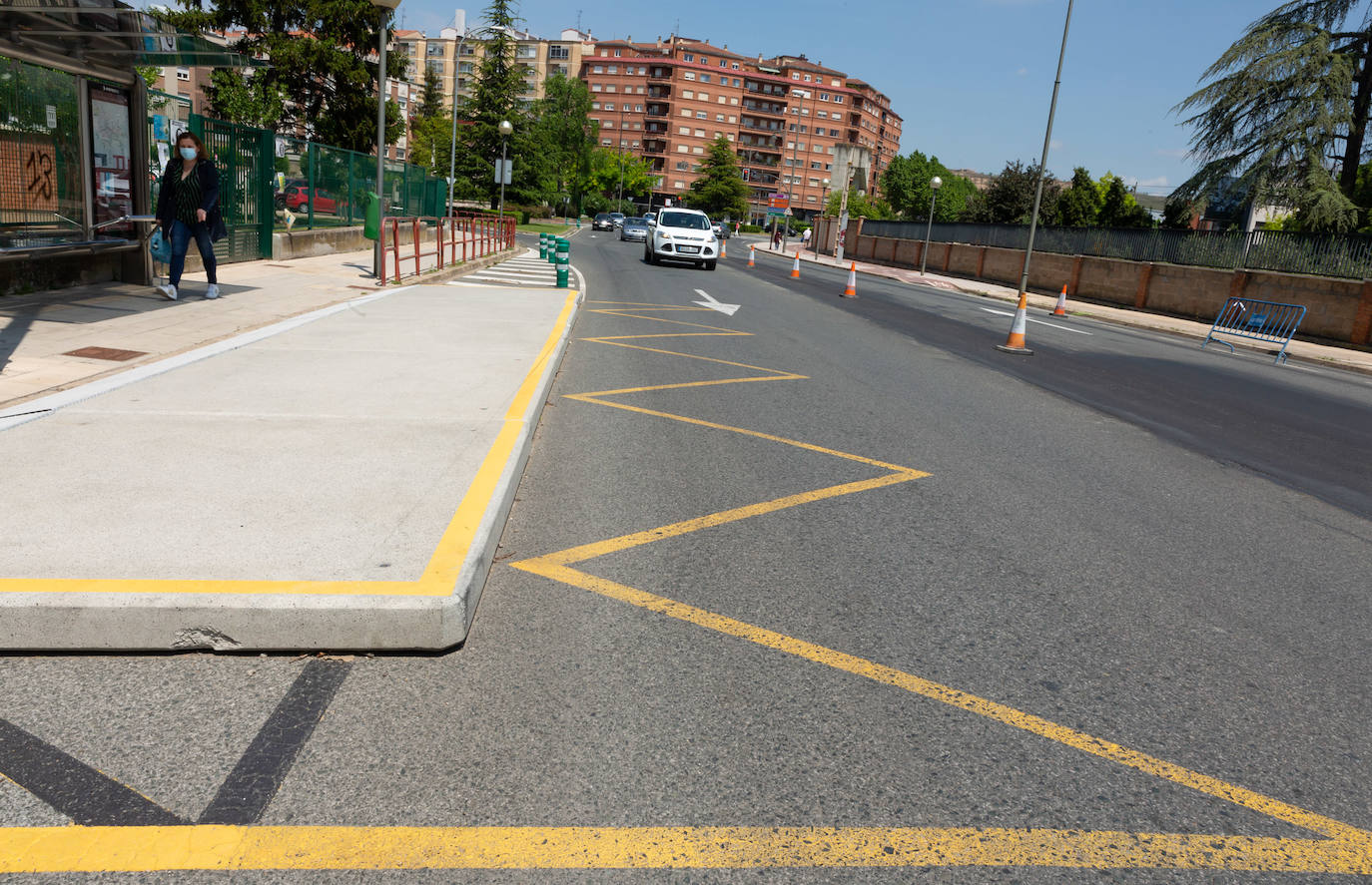 Fotos: El estado de las obras del Eje ciclista Los Lirios-El Cubo en Logroño