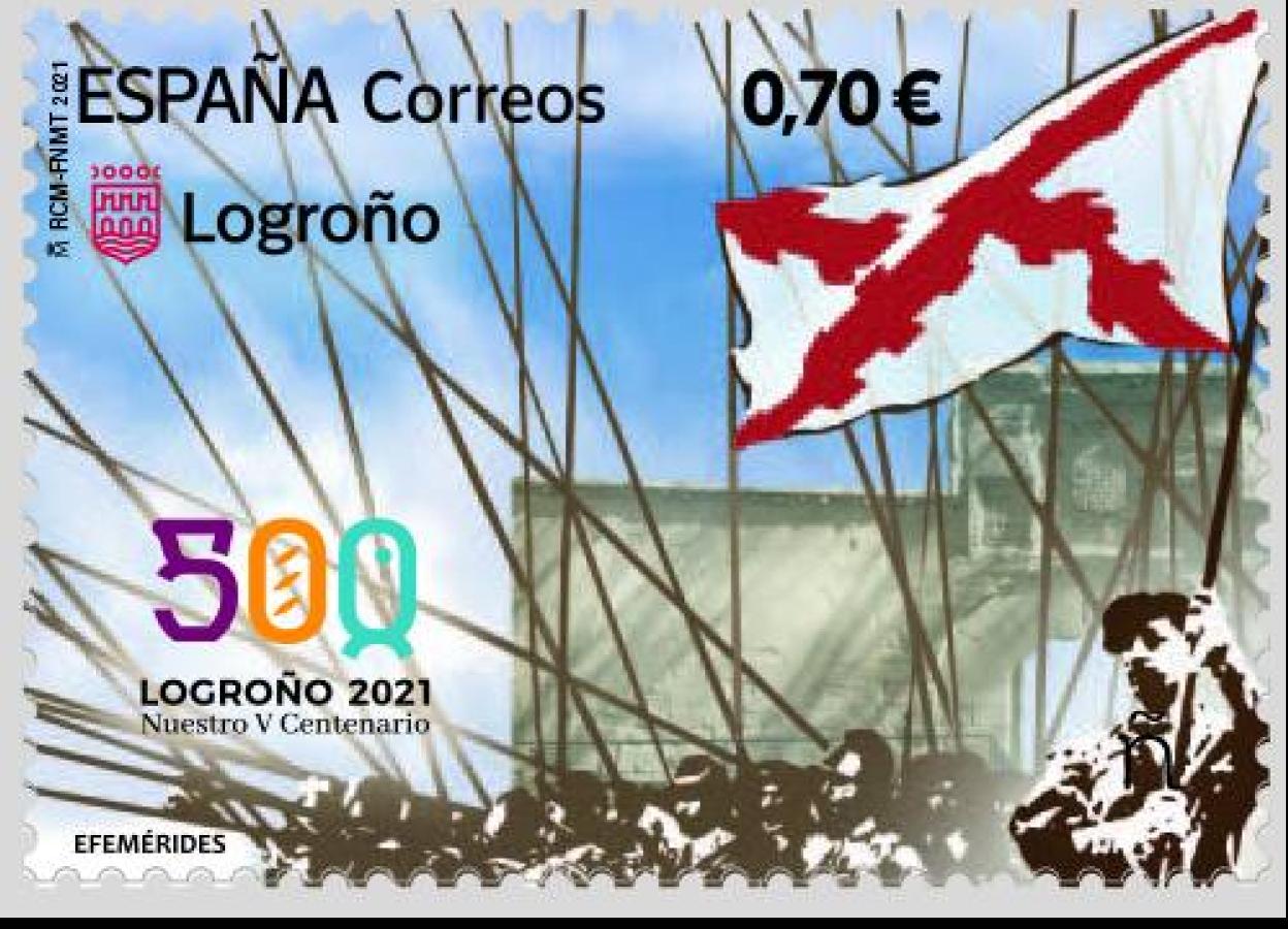Emitido un sello del V centenario del asedio a Logroño
