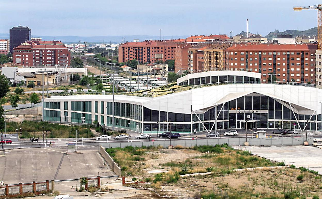 Estación del tren de Logroño, incluida en la primera fase de las obras del soterramiento. 