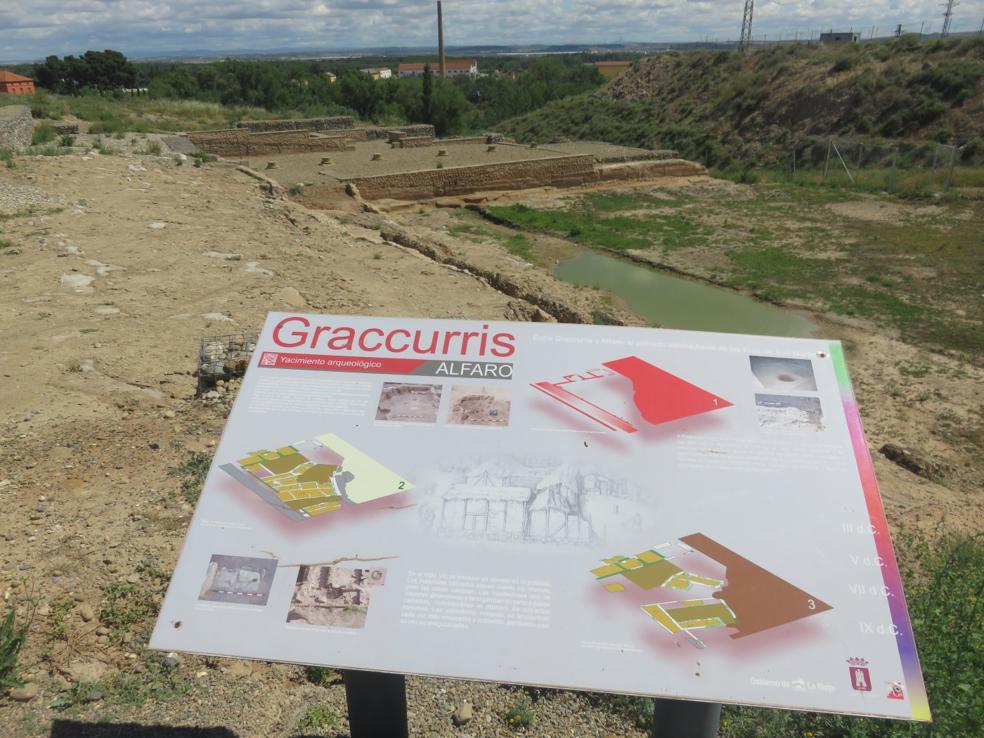 Graccurris. Los yacimientos de las eras de San Martín muestran los restos del templo y la piscina ritual. 