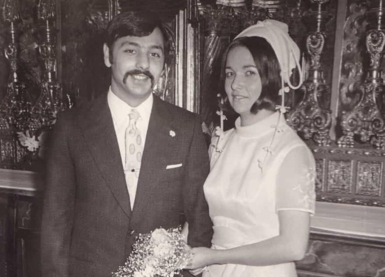 Boda de Leonardo y Teresa en 1971 en Calahorra