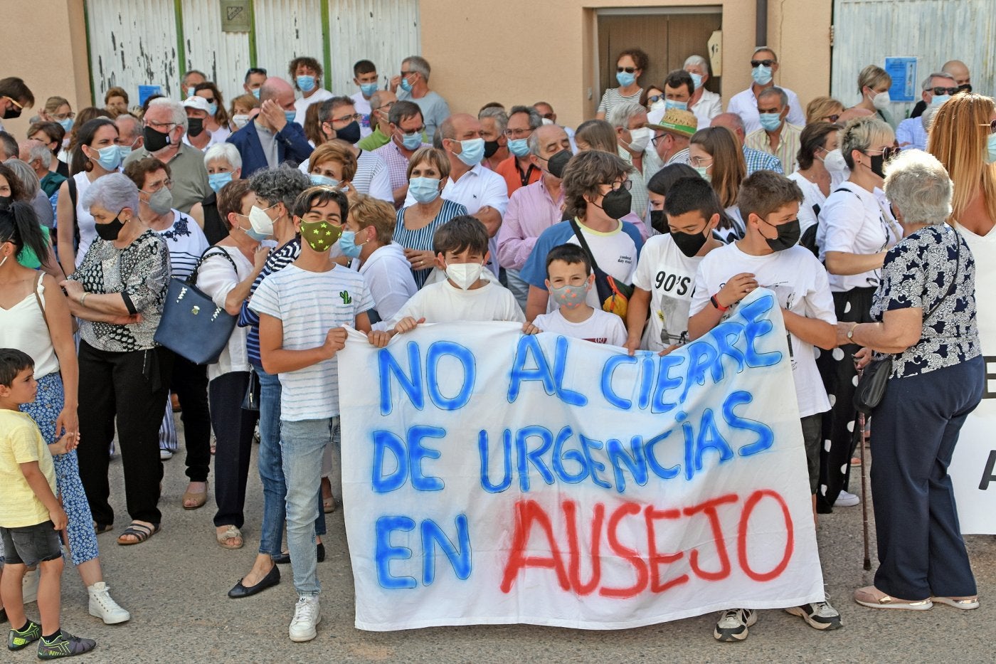 Manifestación en Ausejo contra la planificación de las urgencias. 