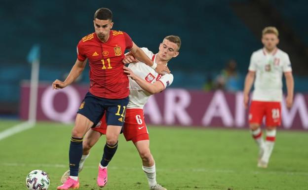 Ferran Torres, en el choque ante Polonia. 