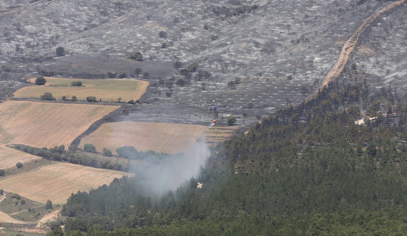 Fotos: La lucha contra el fuego, también el lunes