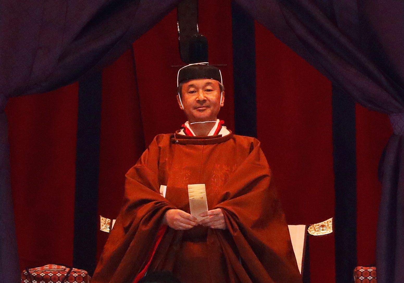 El emperador Naruhito durante su proclamación en 2019.