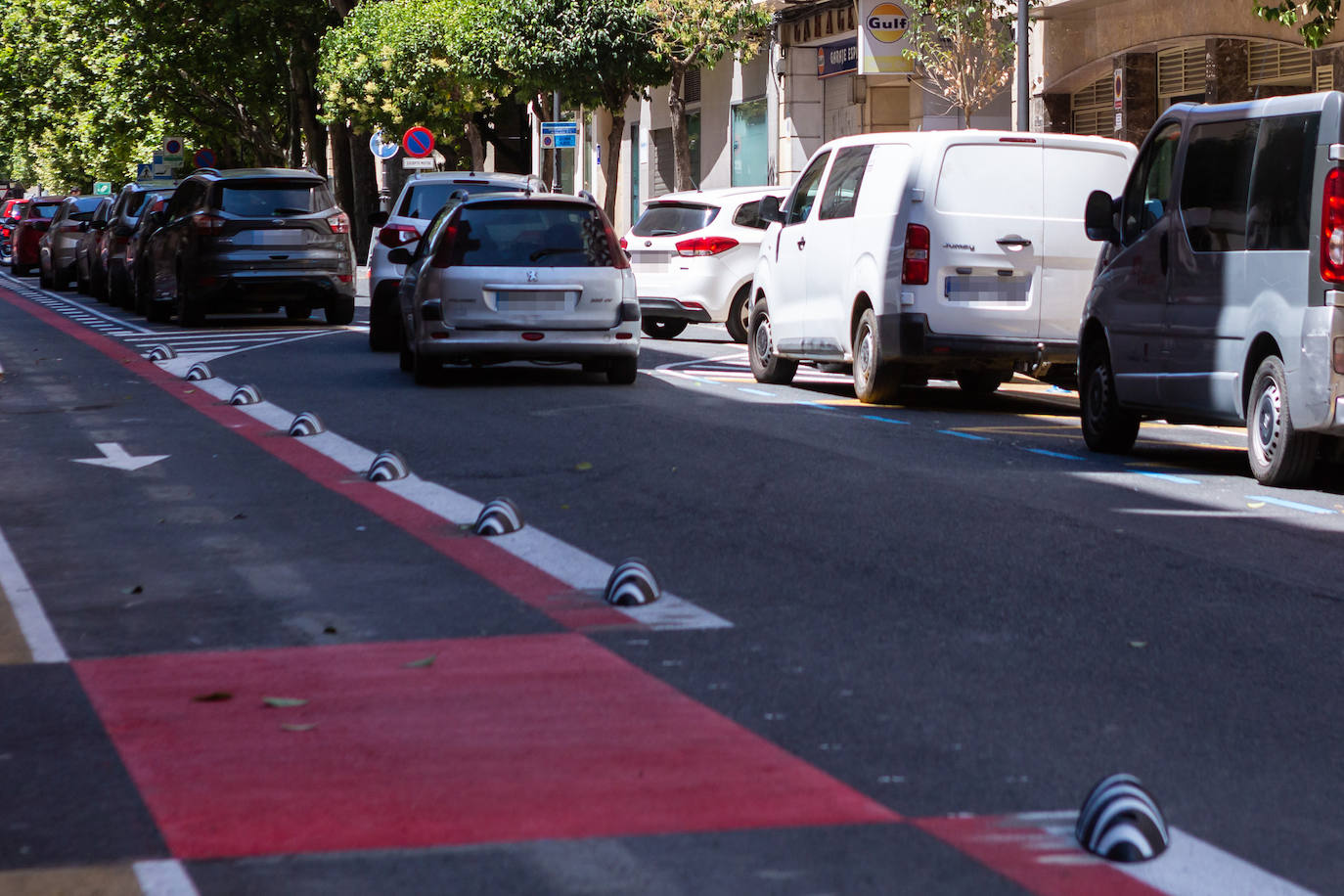 Fotos: Coches, peatones y bicicletas, entre los colores en la calzada de Duquesa de la Victoria