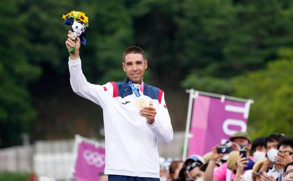 David Valero, con la medalla de bronce. 