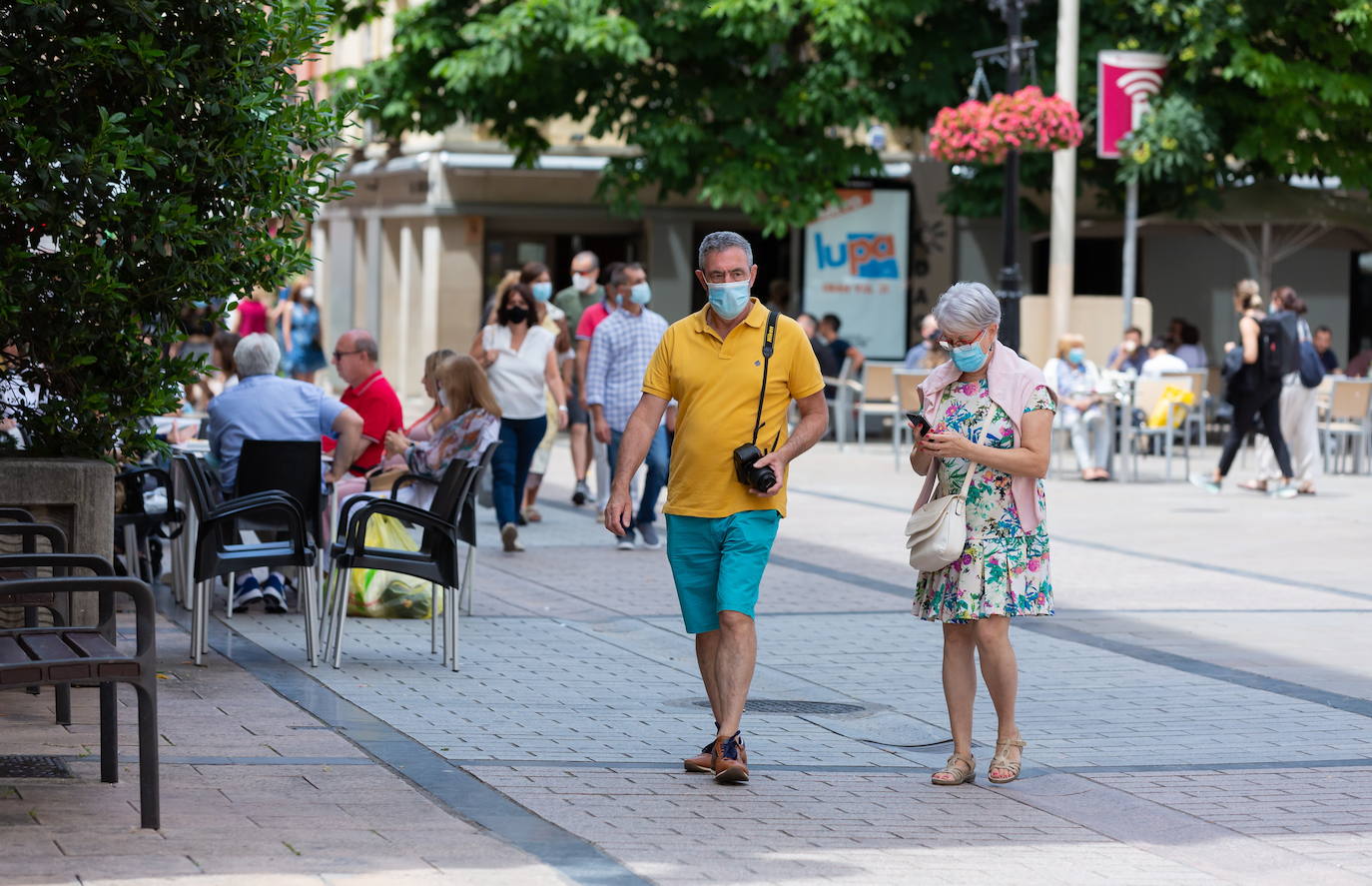 Logroño mejora sus cifras de afectados por el COVID. 