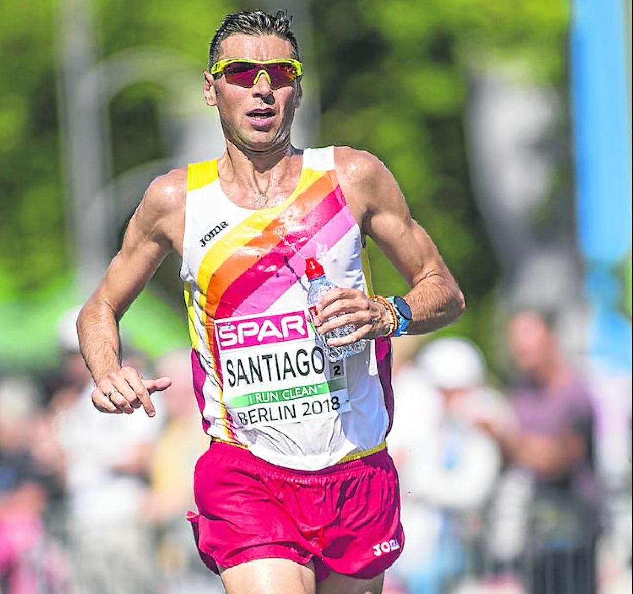 Camilo Santiago, en el Campeonato de Europa de Berlín, donde fue plata por equipos con España. 