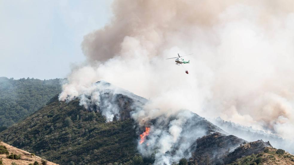 Las imágenes del incendio forestal en Ezcaray