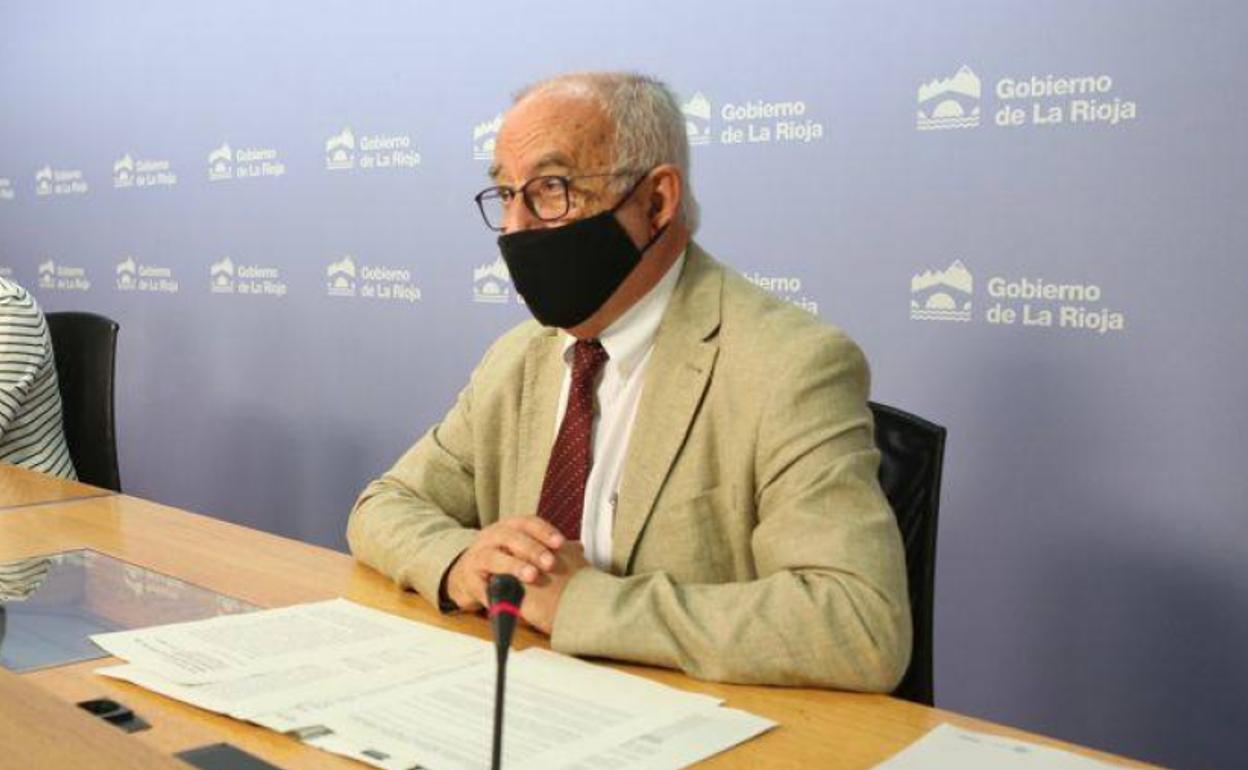 Pedro Uruñuela en la rueda de prensa posterior al Consejo de Gobierno. 