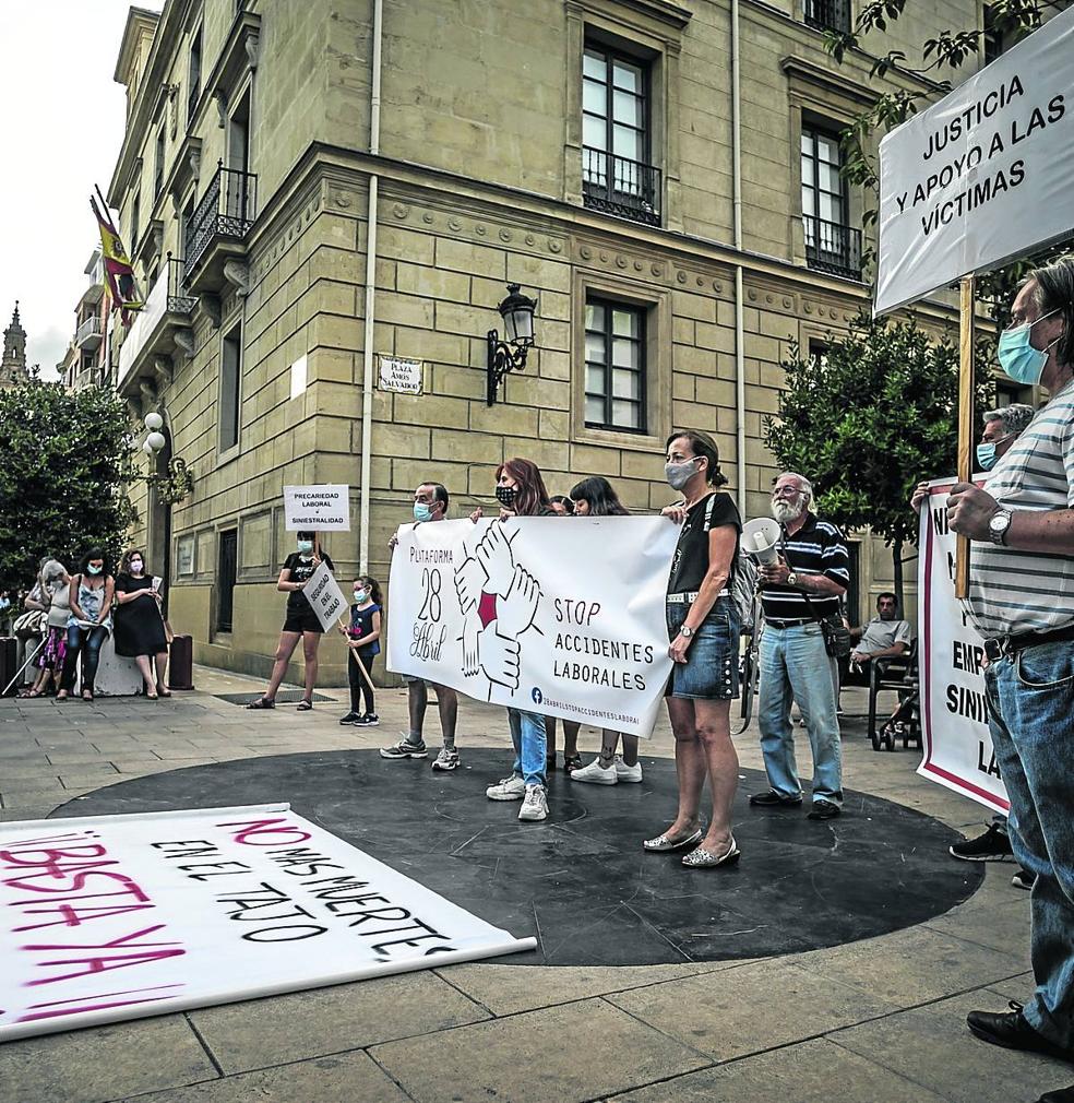 Concentración de la plataforma '28 de abril. Stop Accidentes Laborales' el 9 de septiembre. 