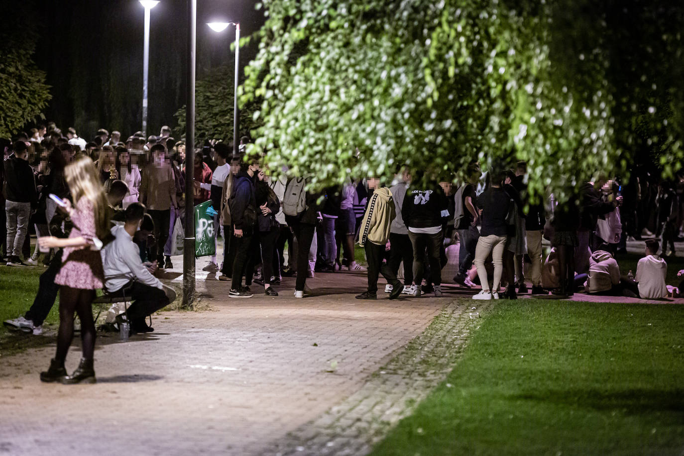 Los jóvenes se trasladaron desde el Casco Antiguo de la ciudad hasta el parque de la capital riojana