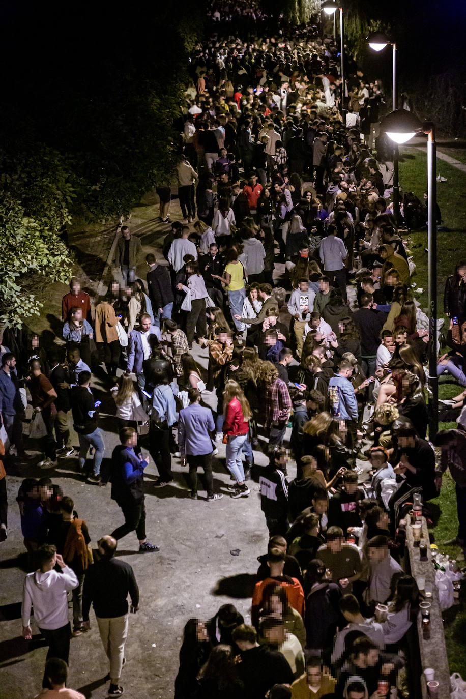Los jóvenes se trasladaron desde el Casco Antiguo de la ciudad hasta el parque de la capital riojana