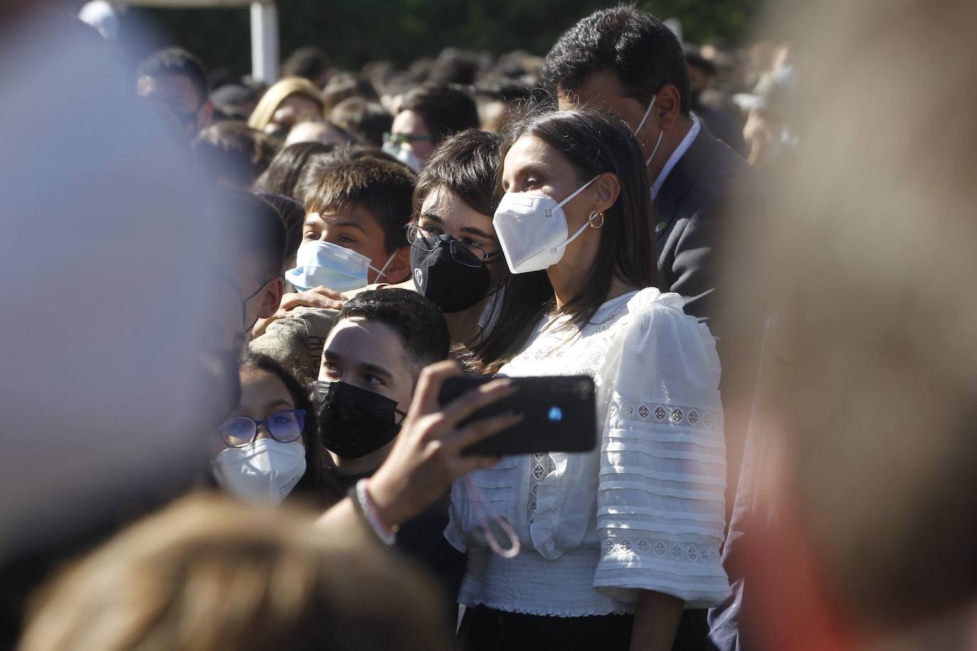 La reina Letizia ha visitado Haro para inaugurar el curso académico 2021/22 de Formación Profesional en el IES Ciudad de Haro. 