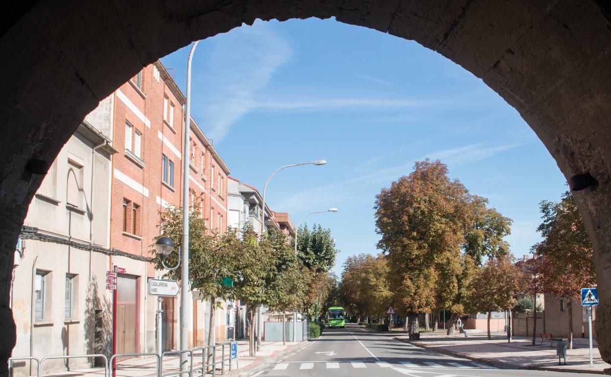 La avenida de Haro y paseo de La Carrera, desde el arco del Ayuntamiento. 