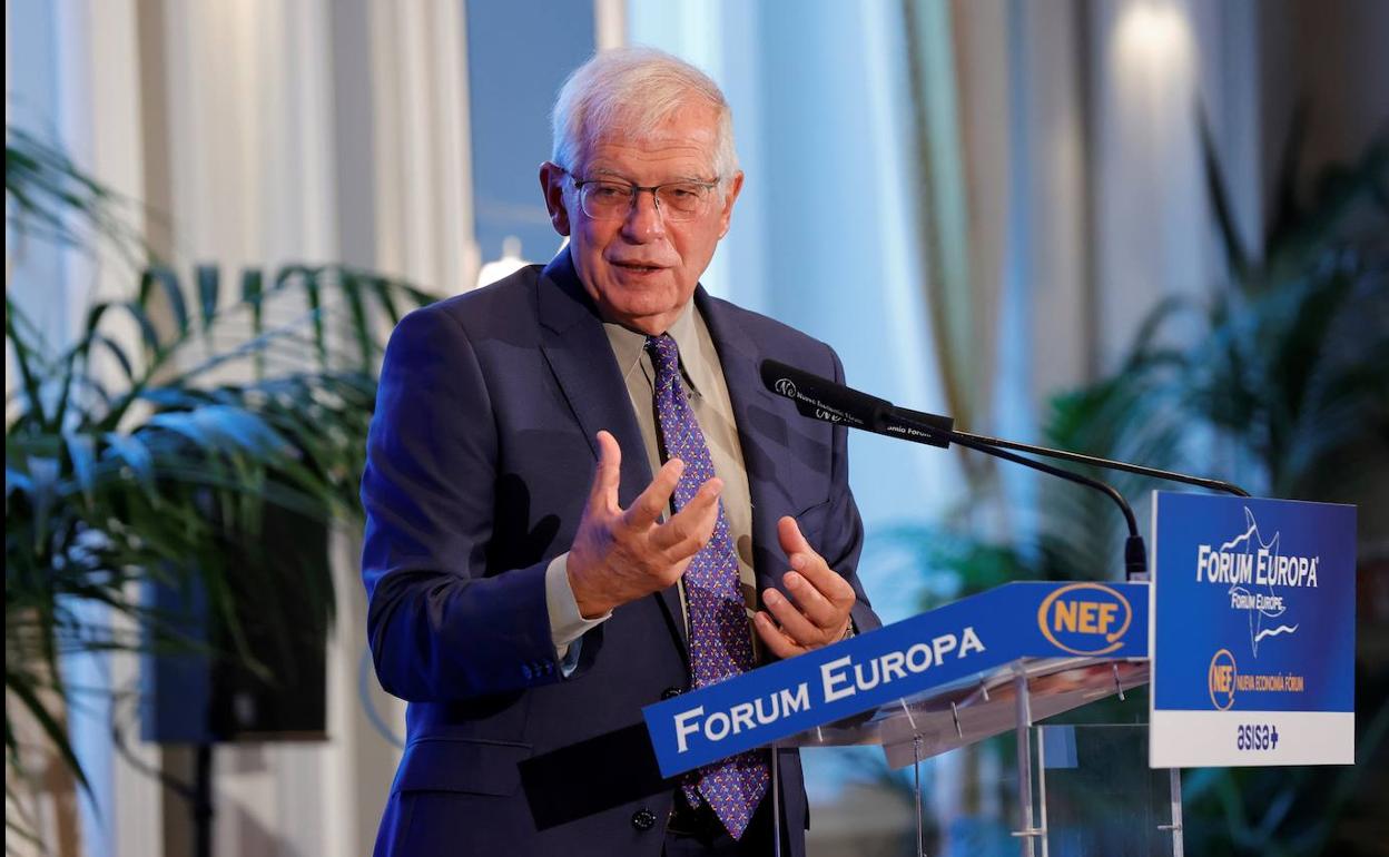 El Alto Representante de la Unión Europea para Asuntos Exteriores, Josep Borrell, este viernes en Madrid.