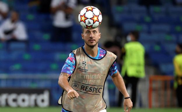 Eden Hazard, antes de un partido de Champions. 