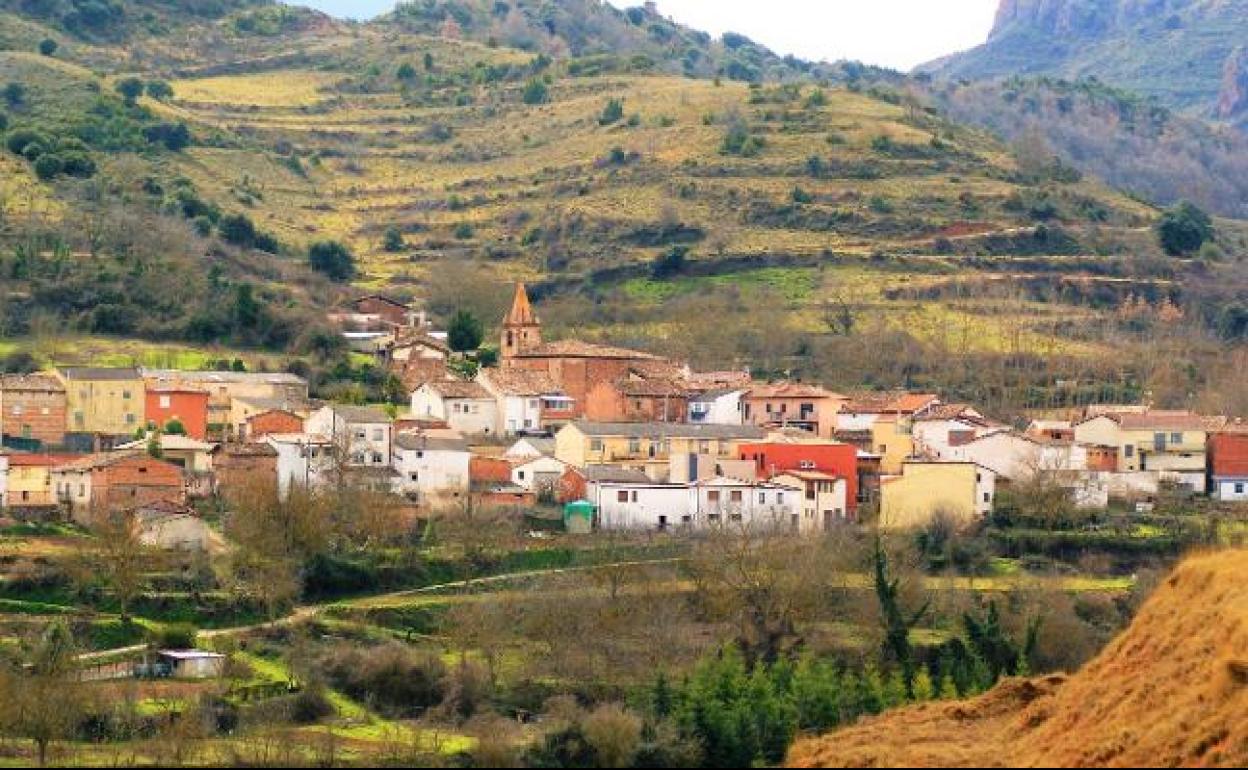 Vista de la localidad de Villaverde de Rioja.