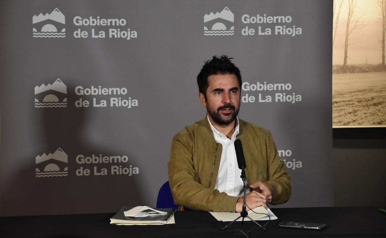 El portavoz del Gobierno de La Rioja, Álex Dorado. 