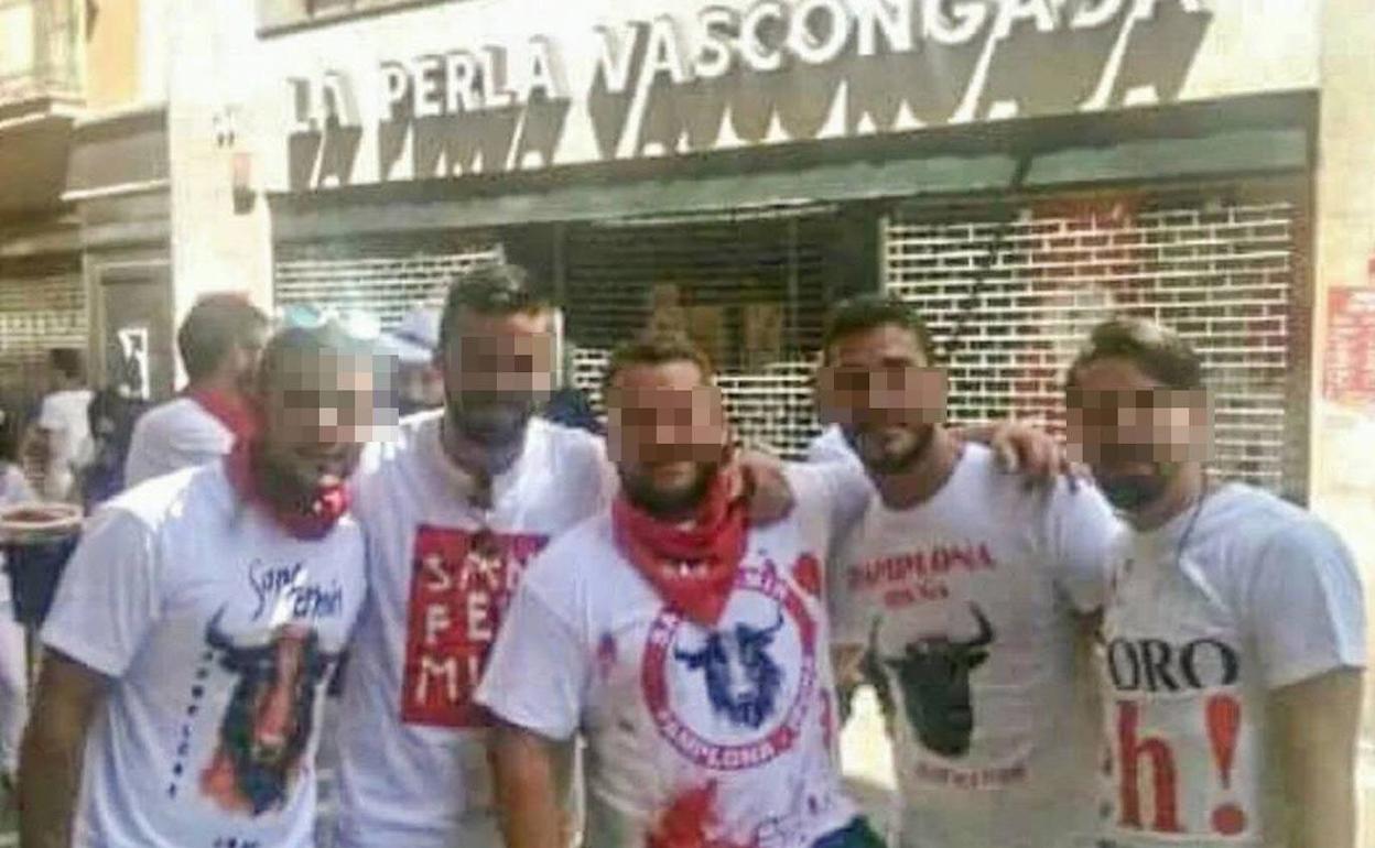 Los cinco condenados por agresión sexual conocidos como 'la manada de Pamplona'.