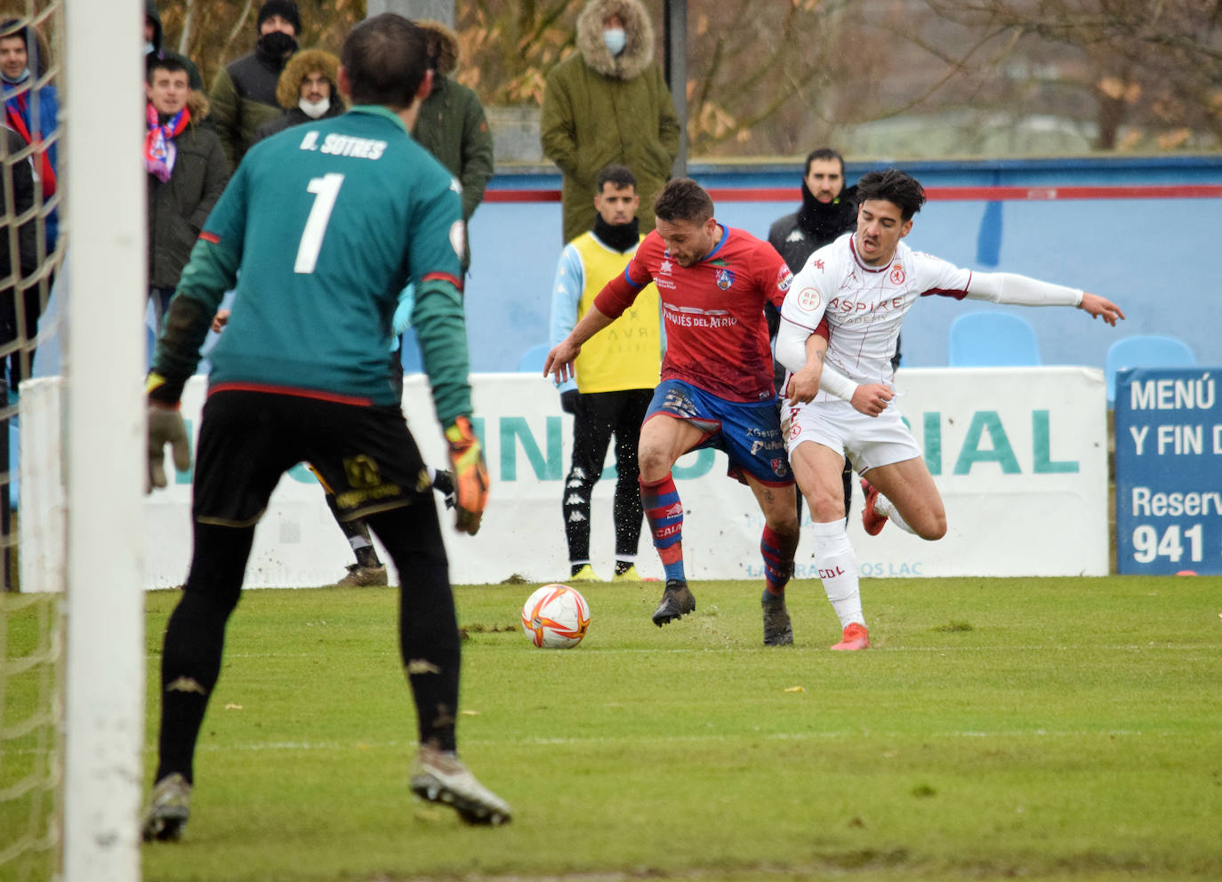 Los riojabajeños se han impuesto a la Cultural con los goles de David Soto y Álex Arias