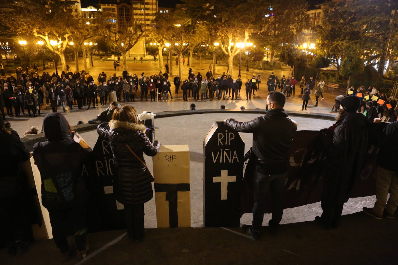 Fotos: La protesta contra las eólicas recorre las calles de Logroño