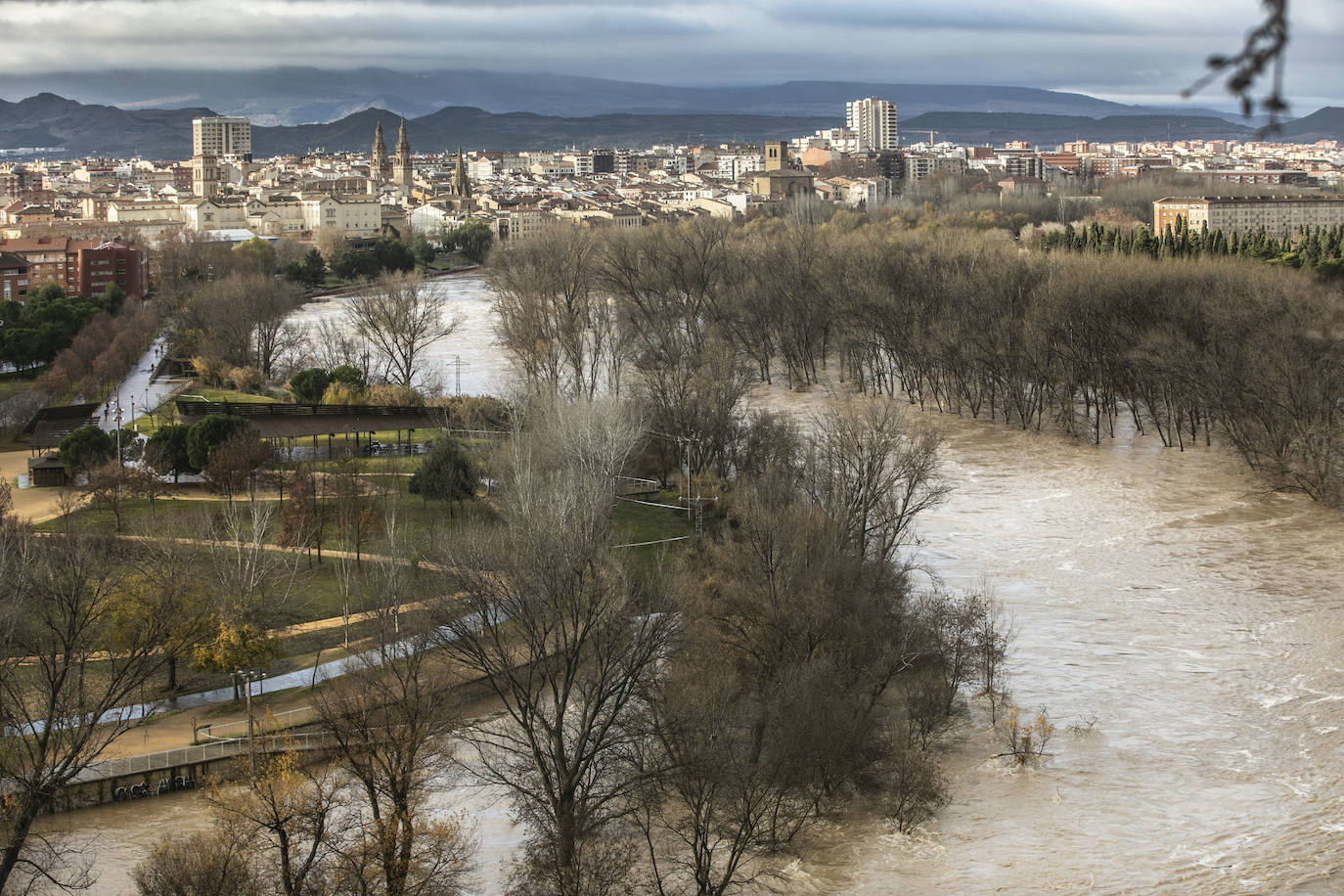 Fotos: Las espectaculares imágenes del río en Logroño