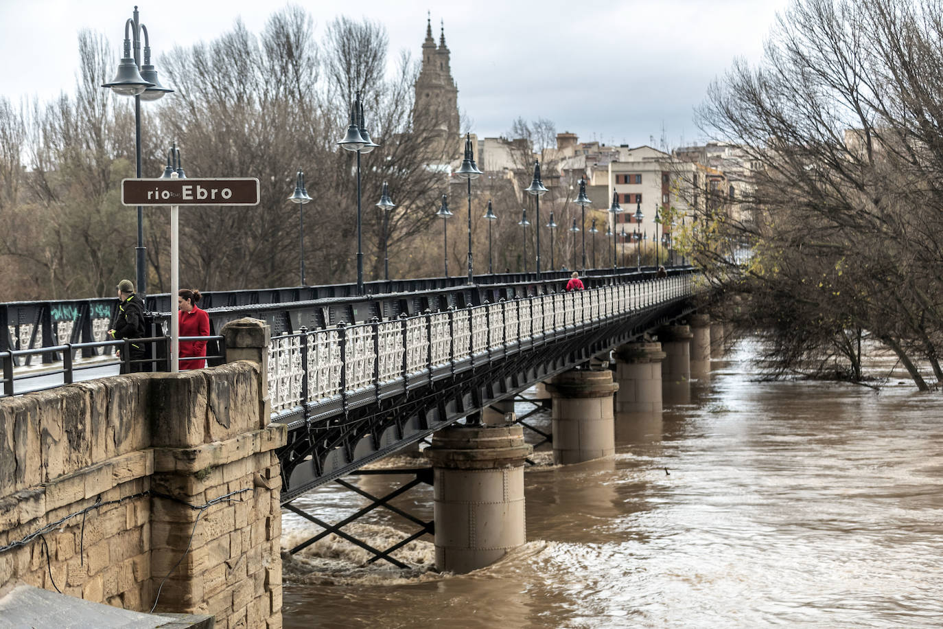 Fotos: Las espectaculares imágenes del río en Logroño