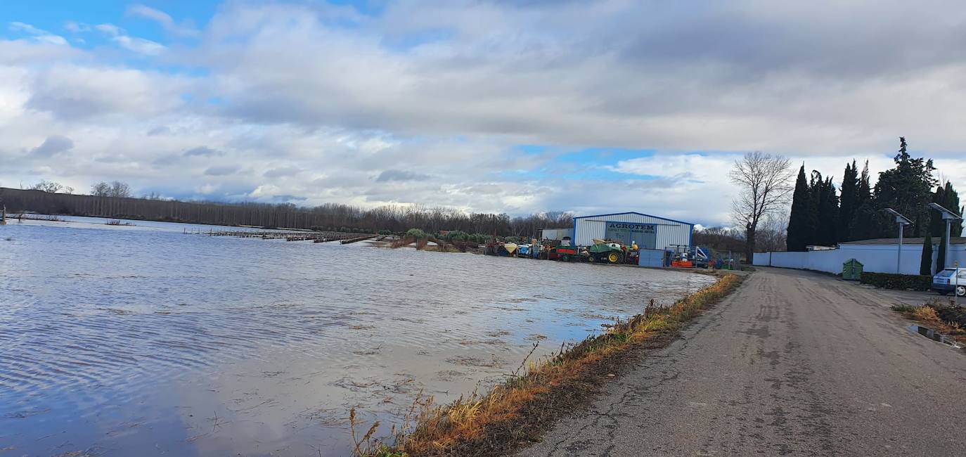 El Ebro a las puertas del cementerio de Agoncillo