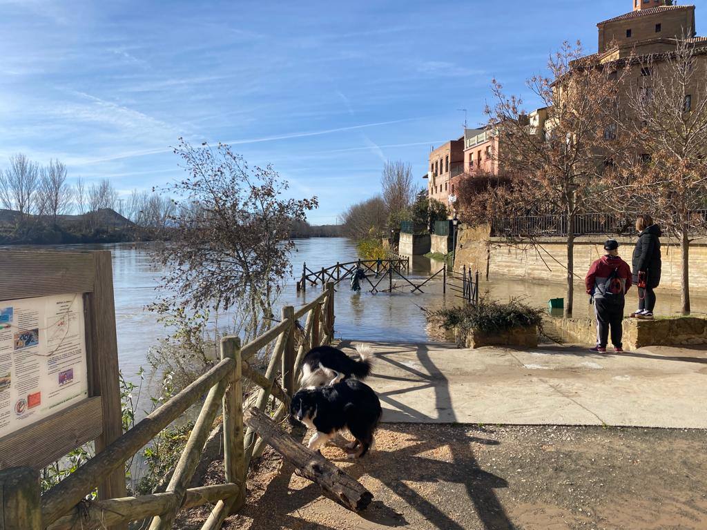 El paseo de Briñas continúa inundado