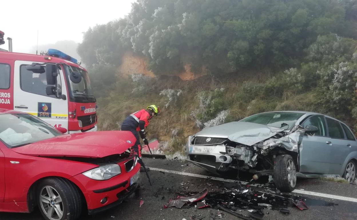 Cinco heridos en un accidente en el cruce de Cellorigo