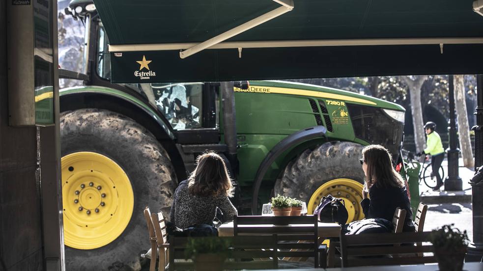 El campo riojano se manifiesta en Logroño