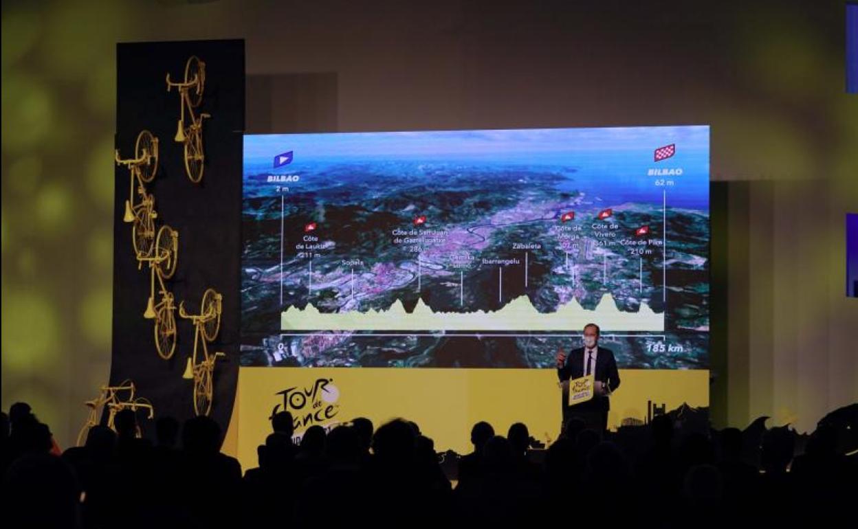 Christian Prudhomme, director del Tour de Francia, detalla el recorrido de las tres primeras etapas de la edición de 2023. 