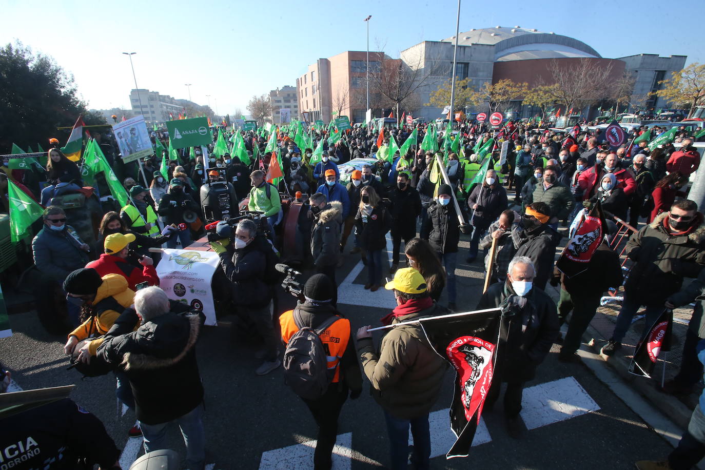 Fotos: La manifestación, a su paso por el centro de Logroño