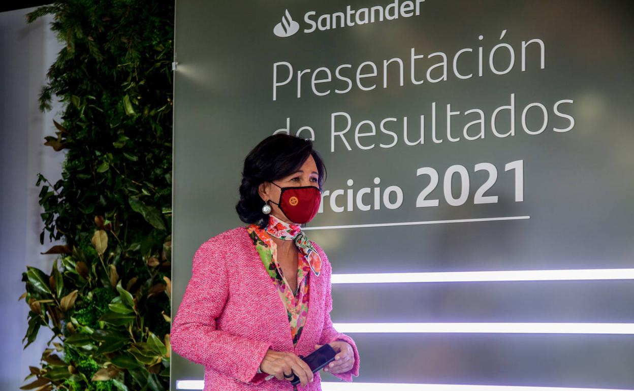 La presidenta del Banco Santander, Ana Botín. 