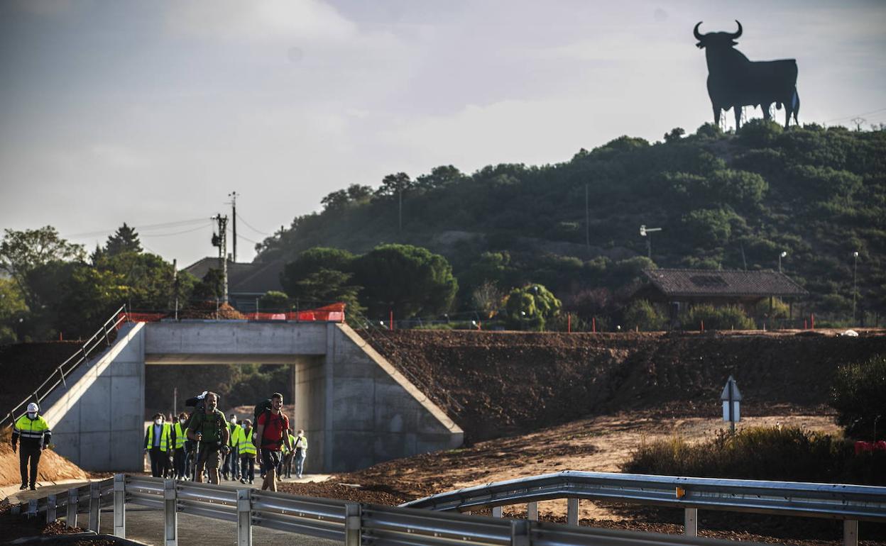 Cortes nocturnos en la AP-68 por las obras de la variante de Logroño