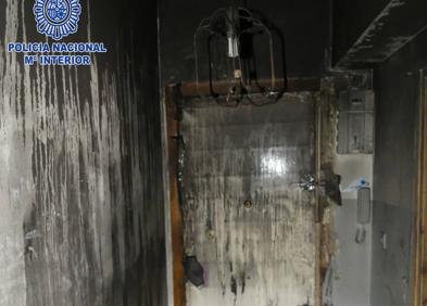Imagen secundaria 1 - Detenido por quemar un piso en Logroño por un «ajuste de cuentas»