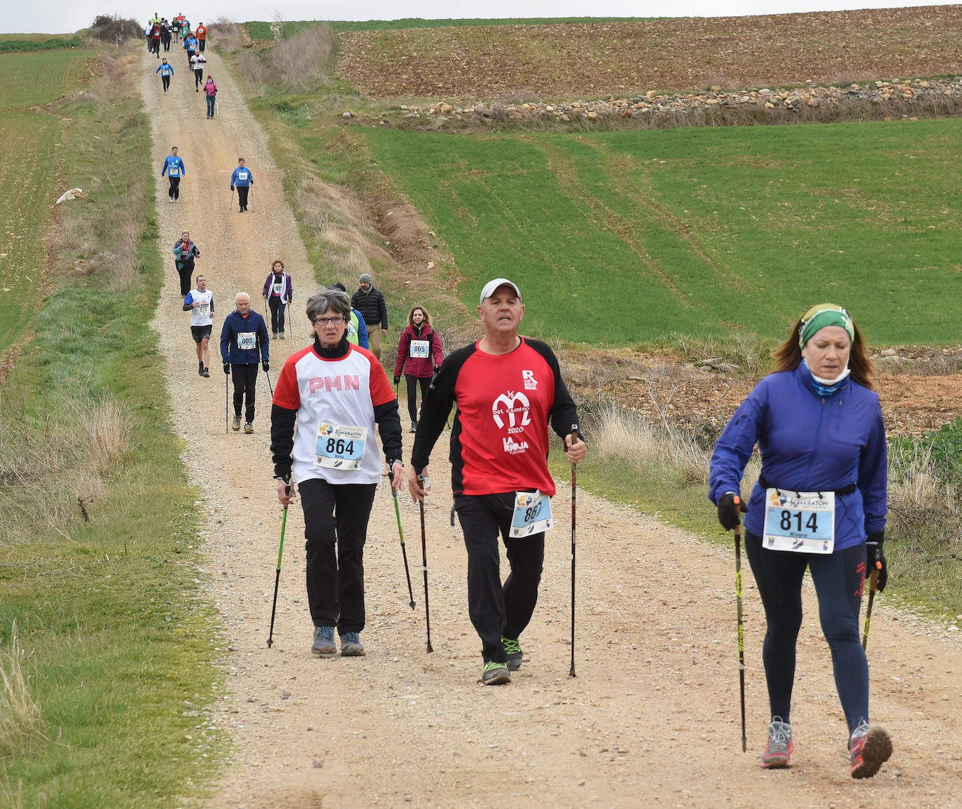 Biruk Rubio y Maite Iñigo se impusieron en la XV Media Maratón del Camino que ha reunido a más de 700 corredores.