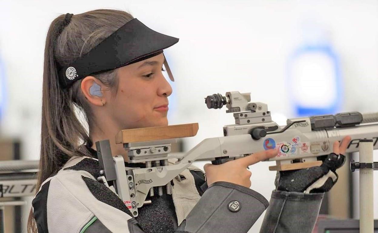 Zahra González Mazo durante una competición. 