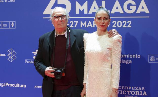 Carlos Saura y su hija Anna en el festival de Málaga.