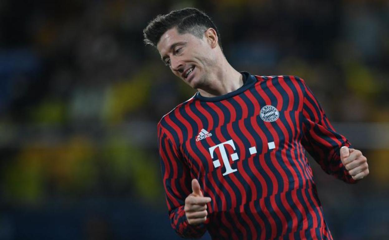 Robert Lewandowski, durante un partido con el Bayern. 