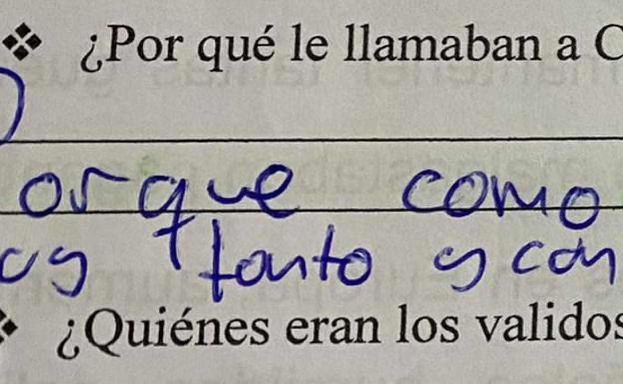 La respuesta de un estudiante de Historia se vuelve viral. 