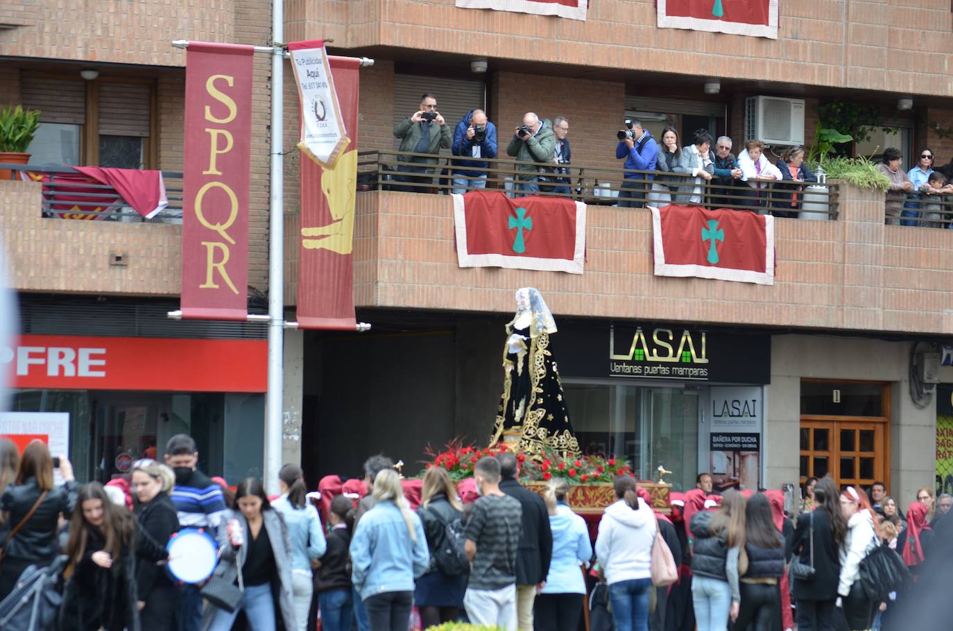 La emoción ha vuelto este jueves al corazón de Calahorra en el Encuentro más esperado de su Semana Santa. 