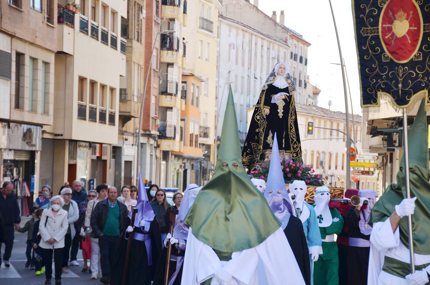 Esta procesión está dedicada a las mujeres maltratadas. 